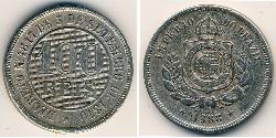 100 Reis Impero del Brasile (1822-1889) Rame/Nichel 