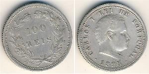 100 Рейс Королевство Португалия (1139-1910) Серебро 