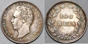 100 Рейс Королівство Португалія (1139-1910) Срібло Luis I of Portugal (1838 -1889)