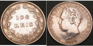 100 Рейс Королівство Португалія (1139-1910) Срібло Luis I of Portugal (1838 -1889)