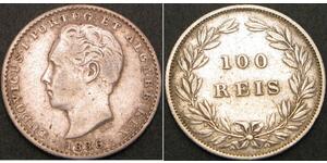 100 Рейс Королівство Португалія (1139-1910) Срібло Luis I of Portugal (1838 -1889)
