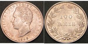 100 Рейс Королівство Португалія (1139-1910) Срібло Luis I of Portugal (1838 -1889)