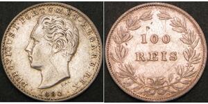 100 Рейс Королівство Португалія (1139-1910) Срібло Luis I of Portugal (1838 -1889)