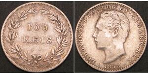 100 Рейс Королівство Португалія (1139-1910) Срібло Luis I of Portugal (1838 -1889)