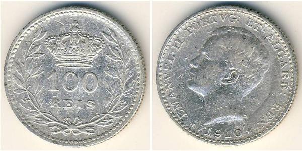 100 Рейс Королівство Португалія (1139-1910) Срібло 