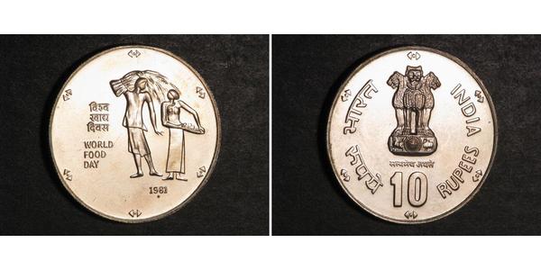 100 Рупия Индия (1950 - ) Серебро 