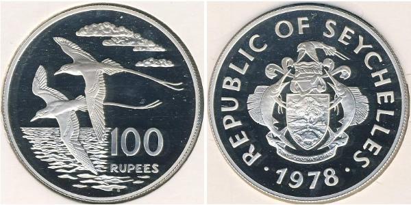 100 Рупия Сейшелы Серебро 