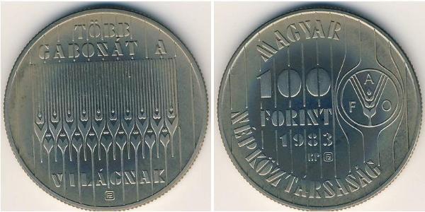 100 Форінт Угорщина (1989 - ) Нікель/Мідь 