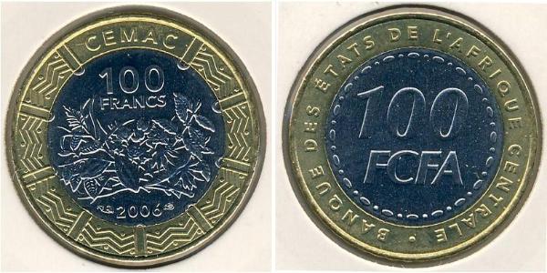 100 Франк Центральноафриканская Республика Биметалл 