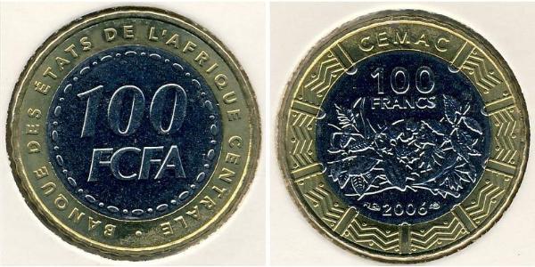 100 Франк Центральноафриканська Республіка Біметал 