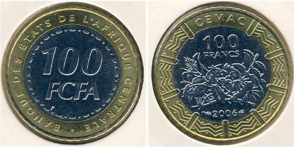 100 Франк Центральноафриканська Республіка Біметал 