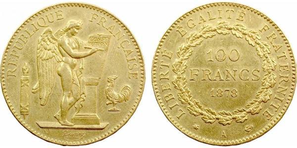 100 Франк Первая французская республика  (1792-1804) Золото 