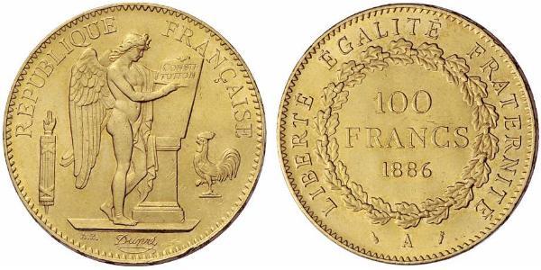 100 Франк Первая французская республика  (1792-1804) Золото 