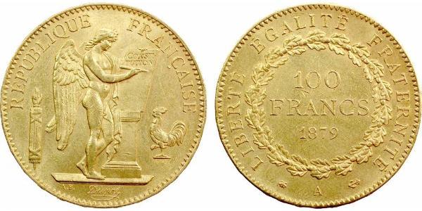 100 Франк Первая французская республика  (1792-1804) Золото 