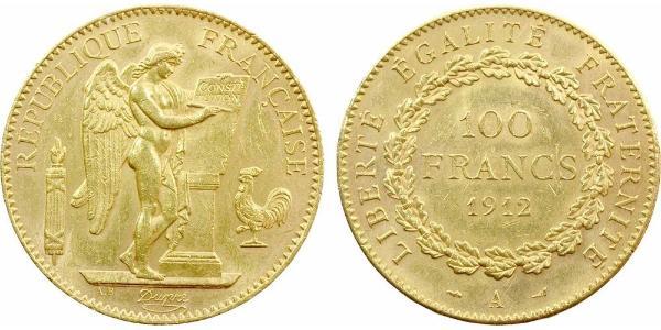 100 Франк Первая французская республика  (1792-1804) Золото 
