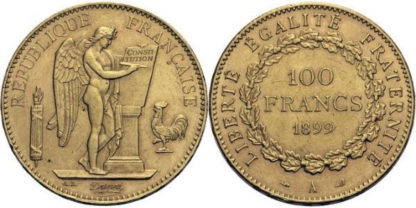 100 Франк Перша Французька республіка  (1792-1804) Золото 