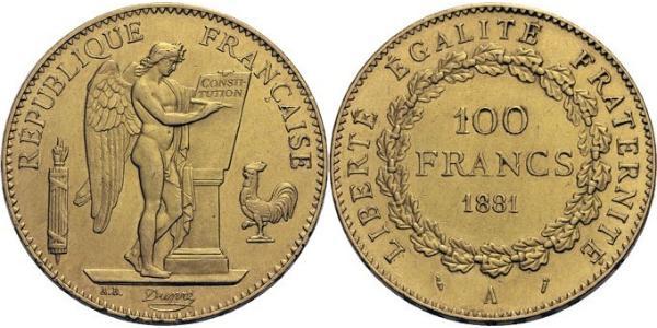 100 Франк Перша Французька республіка  (1792-1804) Золото 
