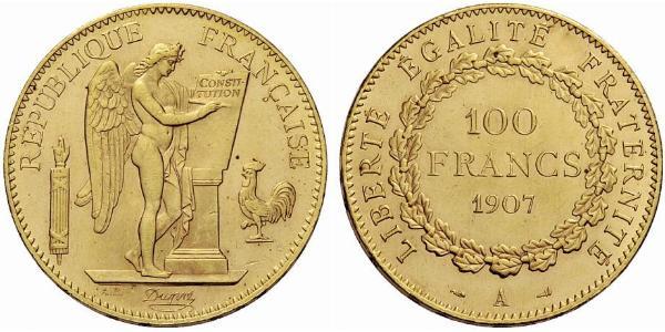 100 Франк Перша Французька республіка  (1792-1804) Золото 