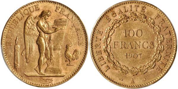 100 Франк Перша Французька республіка  (1792-1804) Золото 