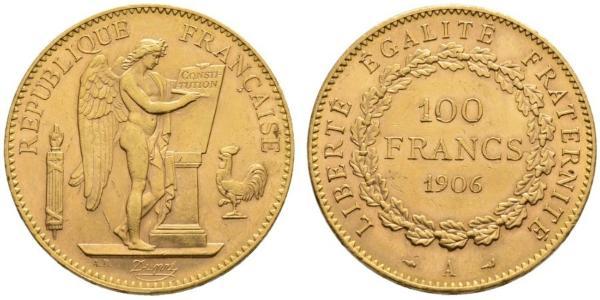 100 Франк Перша Французька республіка  (1792-1804) Золото 