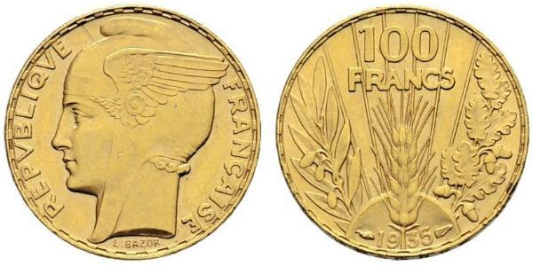 100 Франк Третья французская республика (1870-1940)  Золото 