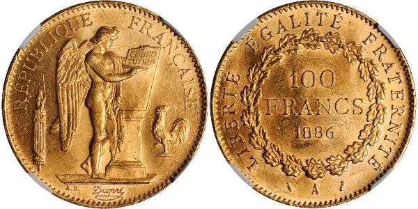 100 Франк Третья французская республика (1870-1940)  Золото 