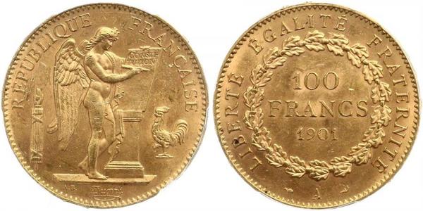 100 Франк Третя французька республіка (1870-1940)  Золото 
