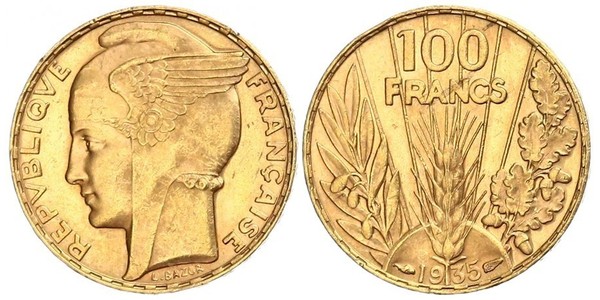 100 Франк Третя французька республіка (1870-1940)  Золото 