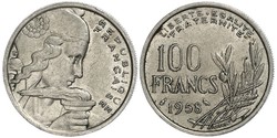100 Франк French Fourth Republic  (1946-1958) Нікель/Мідь 