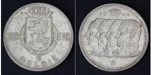 100 Франк Бельгия Серебро 