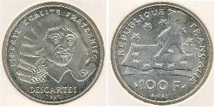 100 Франк Пятая французская республика (1958 - ) Серебро 
