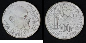 100 Франк Пятая французская республика (1958 - ) Серебро 
