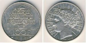 100 Франк Пятая французская республика (1958 - ) Серебро 