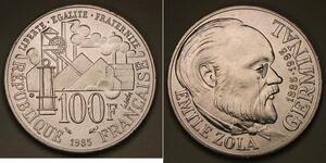 100 Франк Пятая французская республика (1958 - ) Серебро 