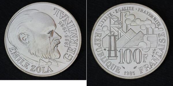 100 Франк Пятая французская республика (1958 - ) Серебро 