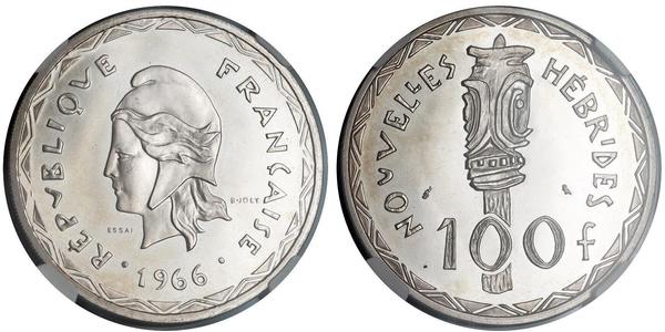 100 Франк Пятая французская республика (1958 - ) Серебро 