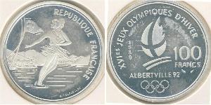 100 Франк Франція Срібло 