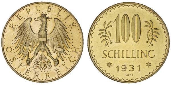 100 Шиллинг Первая Австрийская Республика (1918-1934) Золото 