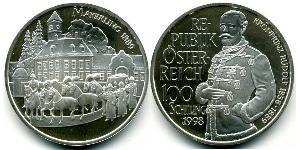 100 Шиллинг Австрийская Республика(1955 - ) Серебро 