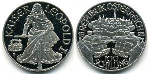 100 Шиллинг Австрийская Республика(1955 - ) Серебро 