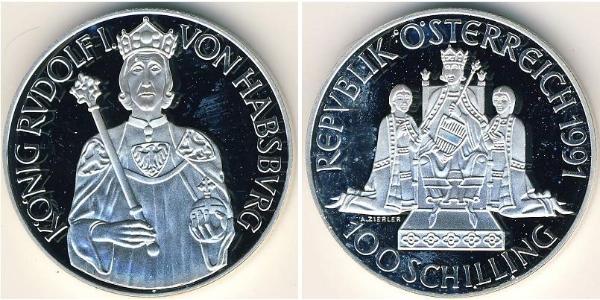 100 Шиллинг Австрийская Республика(1955 - ) Серебро 