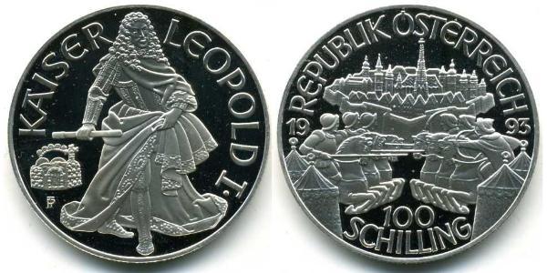 100 Шиллинг Австрийская Республика(1955 - ) Серебро 