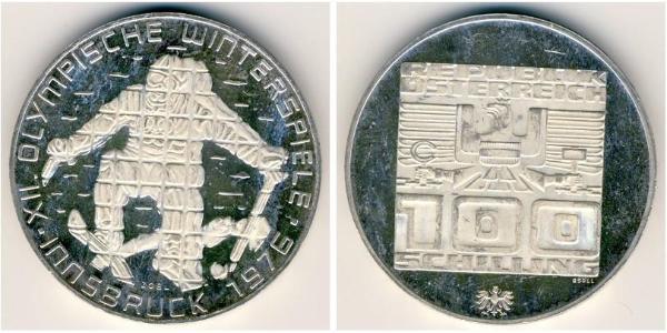 100 Шиллинг Австрийская Республика(1955 - ) Серебро 