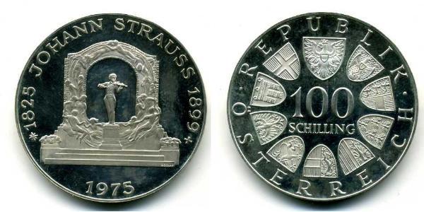 100 Шиллинг Австрийская Республика(1955 - ) Серебро 