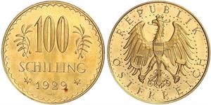 100 Шилінг Перша Австрійська Республіка (1918-1934) Золото 