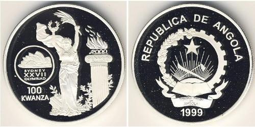 100 кванза Ангола,Республика 銀 