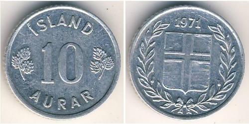 10 Aurar Islande Aluminium 