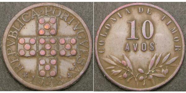 10 Avo Timor-Leste (1702 - 1975) / Portugal Bronze 
