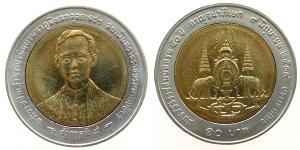 10 Baht Tailandia Bimetal 