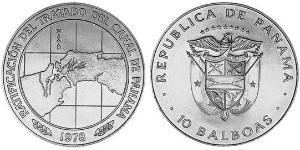 10 Balboa Panama Argent 